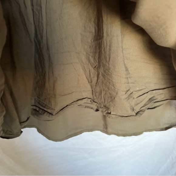 Cottagecore Green Short Sleeve Midi Dress with Pockets Small - Picture 7 of 7